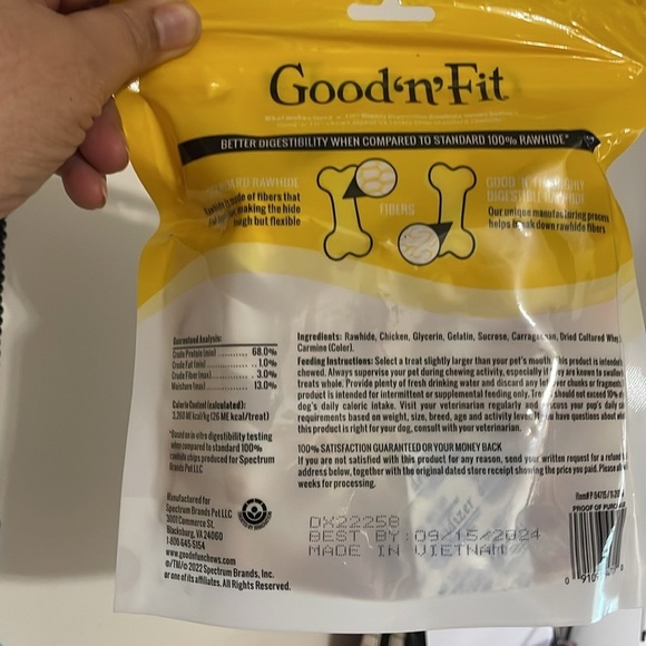 Good N Fit Rawhide 12Spiral Dog Treats - Picture 2 of 3